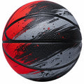 Ballon de basket extérieur taille 7 noir et rouge