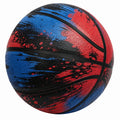 Ballon de basket extérieur multicolore noir, rouge et bleu