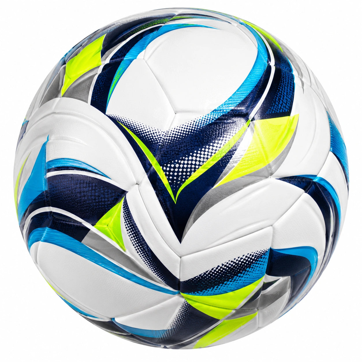 Ballon de football standard bleu, jaune et blanc