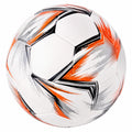 Ballon de football taille 5 blanc et orange avec graphisme dynamique