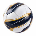 Ballon de football taille 5 motif blanc, noir et doré