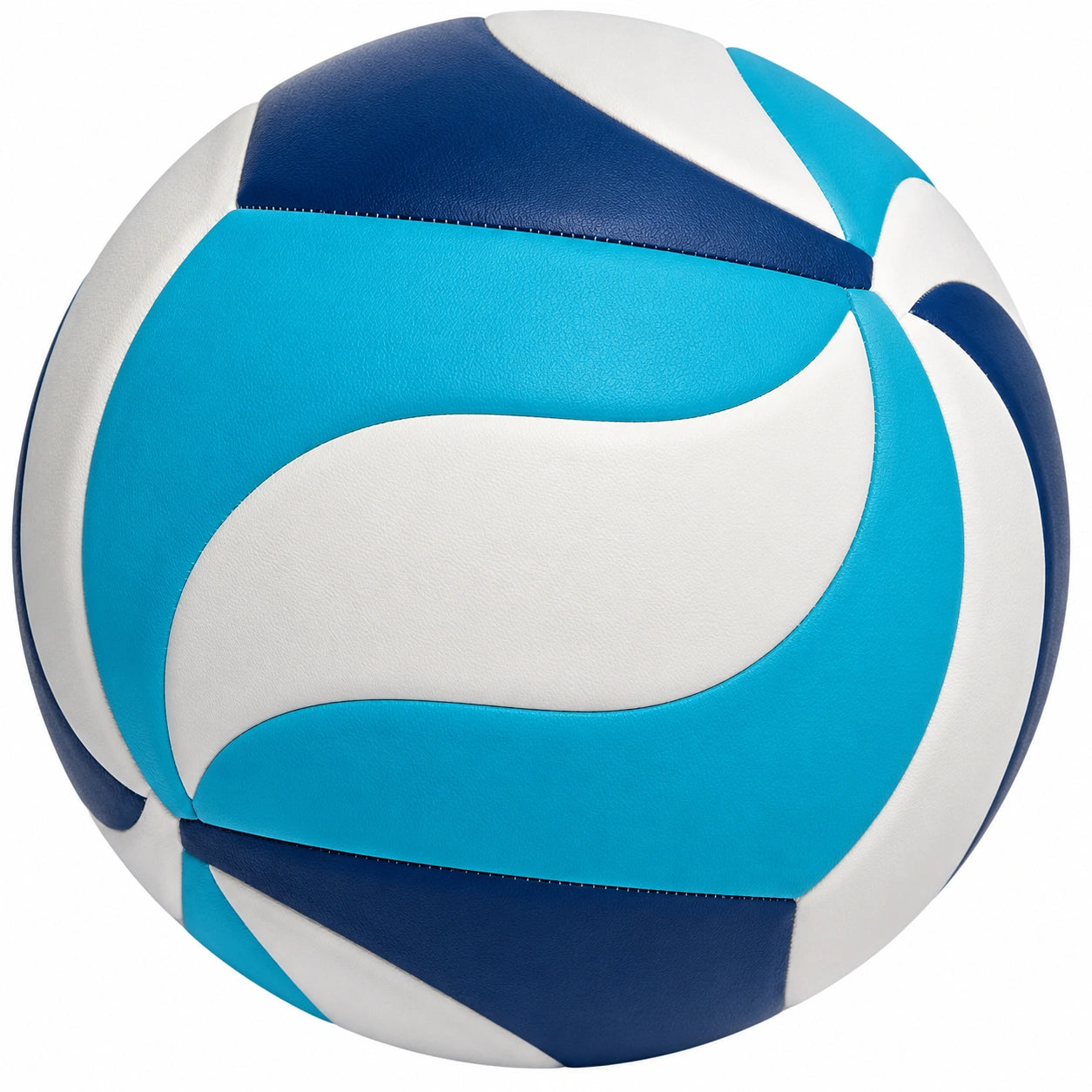 Ballon de volleyball bleu, blanc et bleu foncé pour intérieur et extérieur