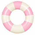 Bouée Gonflable Rayée Piscine Enfants et Adultes Rose et Blanc