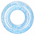 Bouée Gonflable à Paillettes Transparentes Bleu