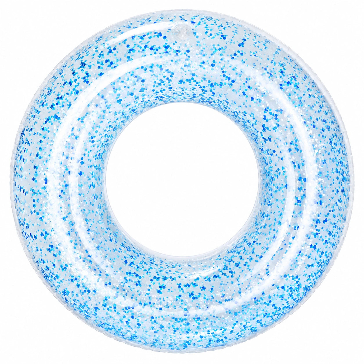 Bouée Gonflable à Paillettes Transparentes Bleu
