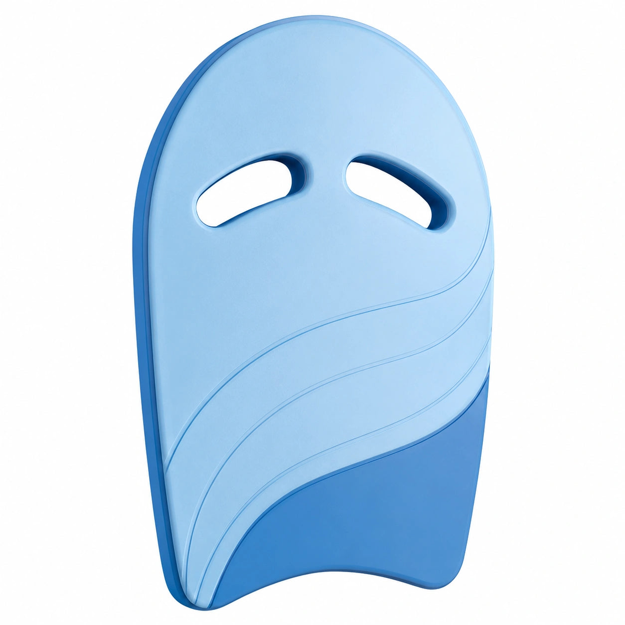 Planche de natation ergonomique bleu clair avec poignées doubles
