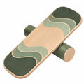 Planche d'équilibre avec motif ondulé vert pour entraînement