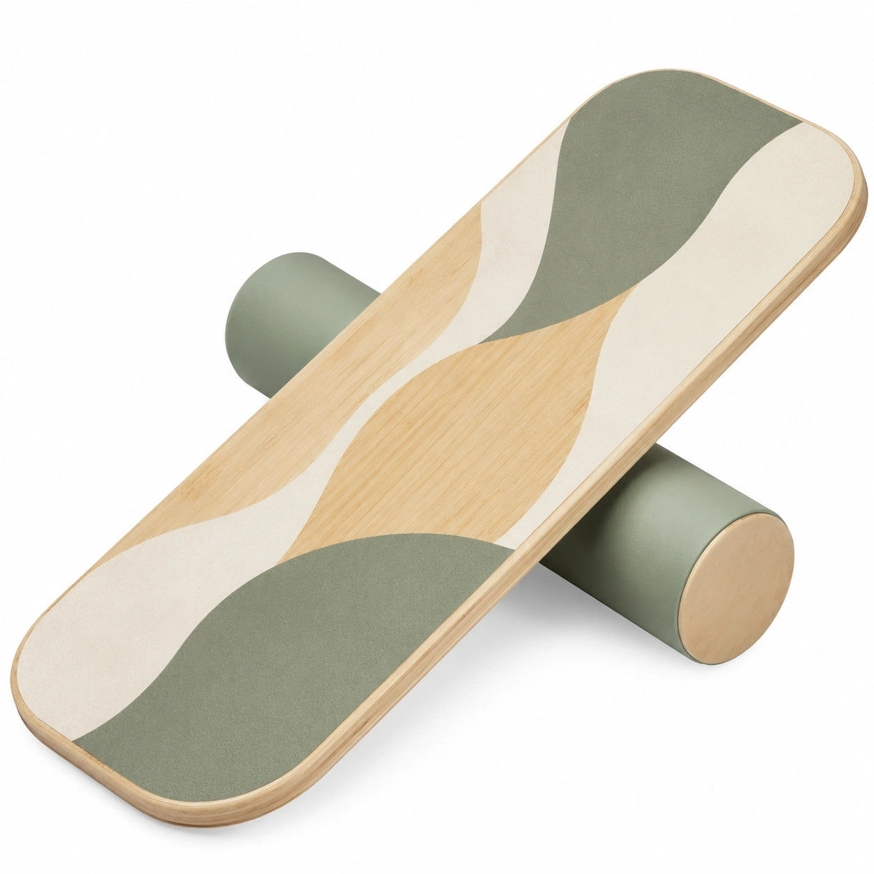 Planche d'Équilibre Moderne Vert et Beige